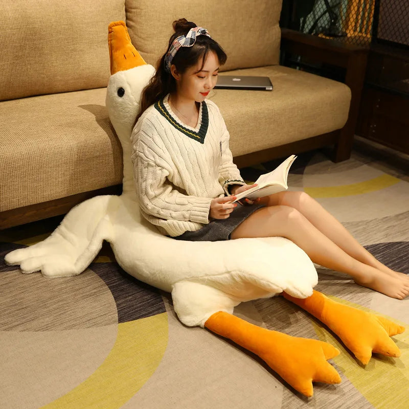 130CM Giant White Duck Plushie Toys Soft Stuffed Big Wings Goose Doll Lovely Animal Pillow For Children Girls Birthday Gifts | Sorpresa