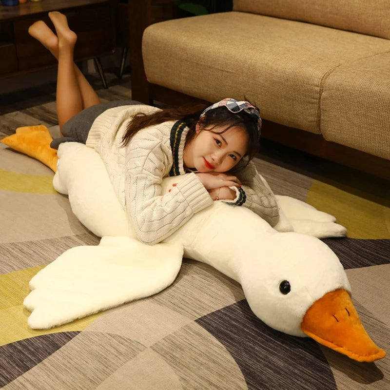 130CM Giant White Duck Plushie Toys Soft Stuffed Big Wings Goose Doll Lovely Animal Pillow For Children Girls Birthday Gifts | Sorpresa