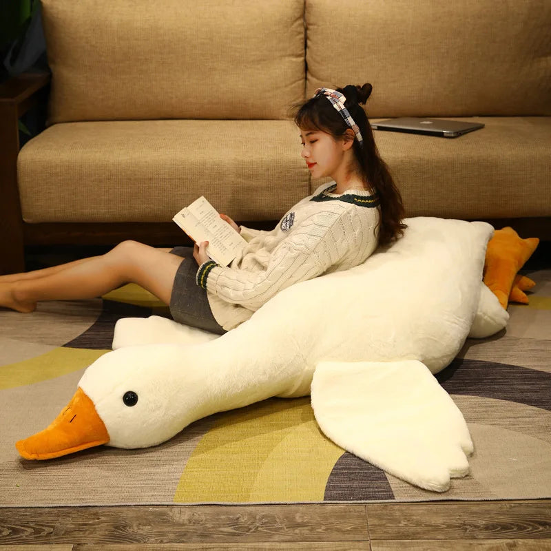 130CM Giant White Duck Plushie Toys Soft Stuffed Big Wings Goose Doll Lovely Animal Pillow For Children Girls Birthday Gifts | Sorpresa
