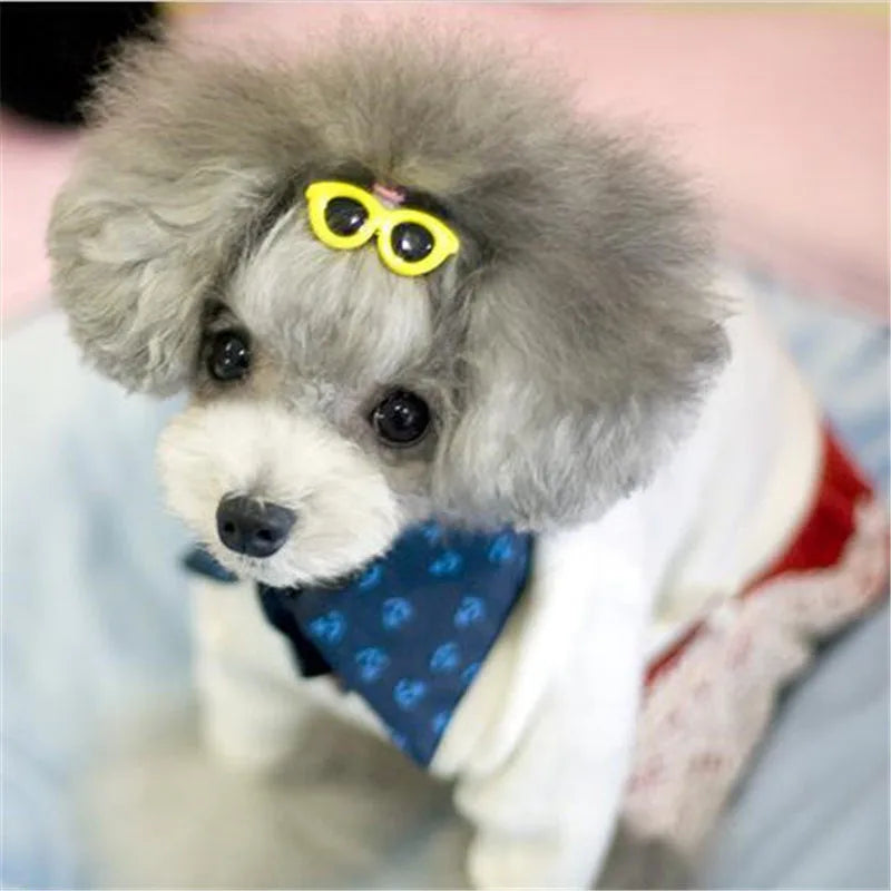 New Pet Lovely Heart Sunglasses Hairpins Pet Dog Bows Hair Clips for Puppy Dogs Cat Yorkie Teddy Pet Hair Decor Pet Supplies 1pc | Sorpresa