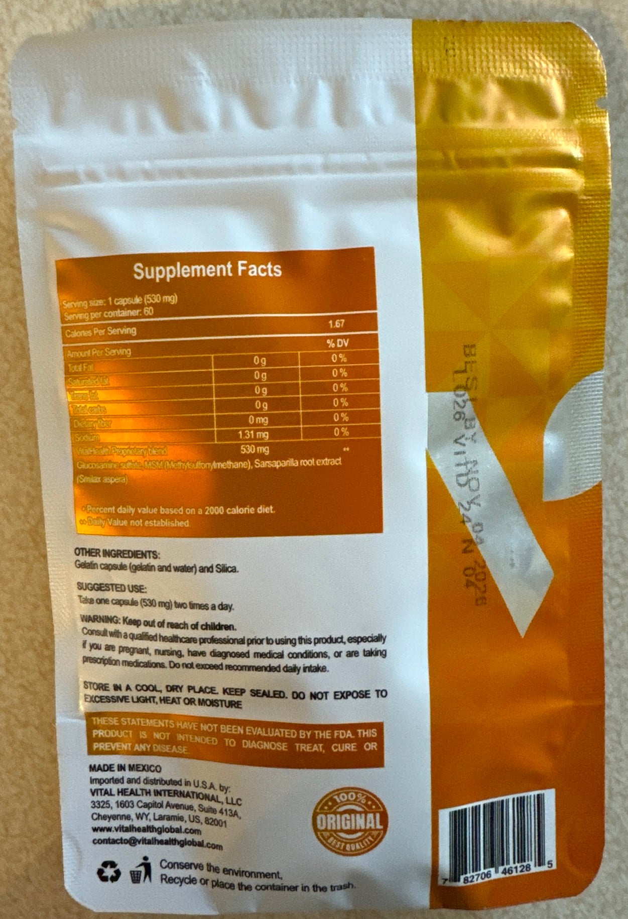 VITALHEALTH V-ITADOL
