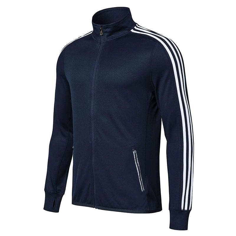 Men Stand Collar Outwear Men New Fall and Winter New Zipper Knitting Tops Trendy Fashion Sports Casual Jacket Men