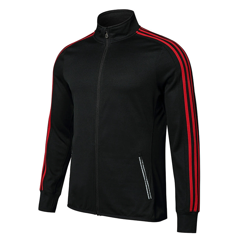Men Stand Collar Outwear Men New Fall and Winter New Zipper Knitting Tops Trendy Fashion Sports Casual Jacket Men