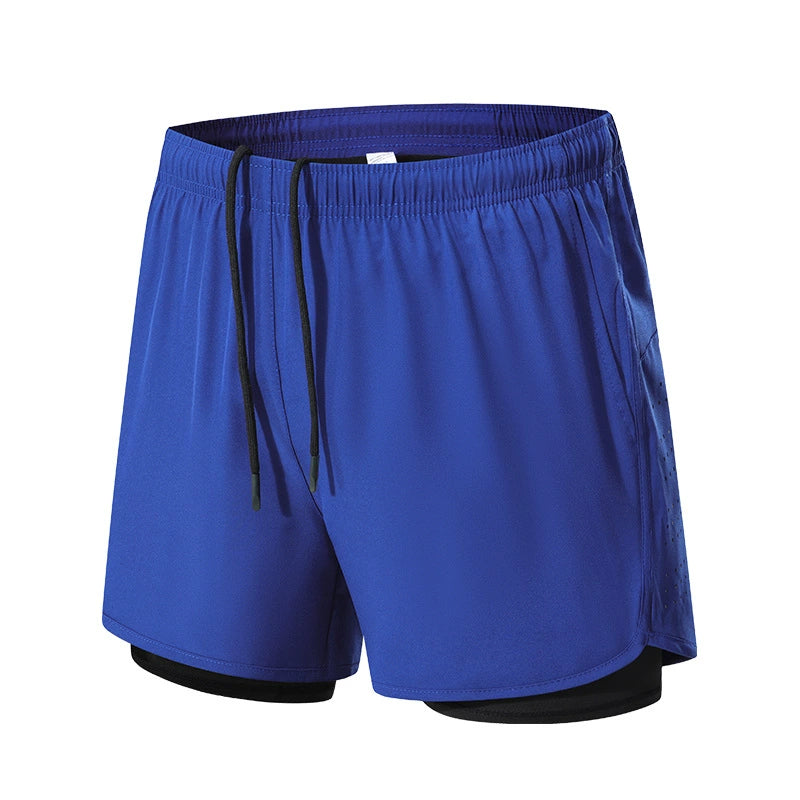 Sports Shorts Men's Running Marathon Track and Field Loose Shorts Quick-Drying Lining Fashion Tape Double-Layer Fitness Summer - Sorpresa