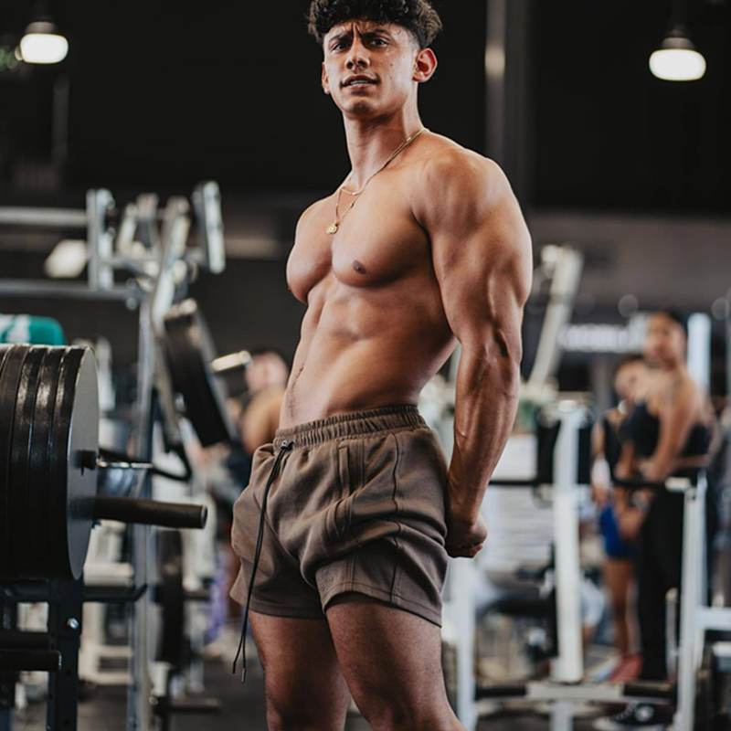 Summer American Fitness Training Shorts Men's Breathable Terry Casual Sports Short-Length Pants below the Knee Outdoor All-Matching Tide - Sorpresa
