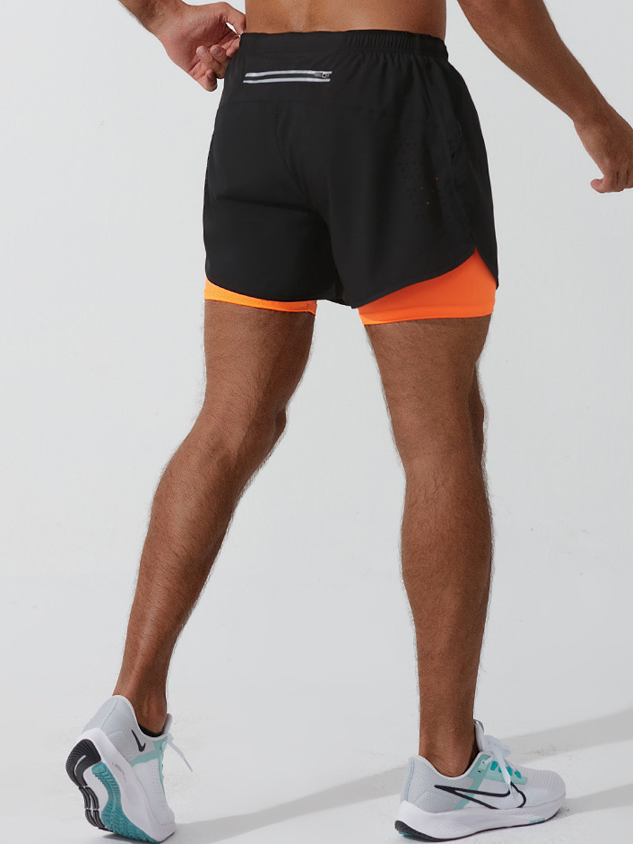 Sports Shorts Men's Running Marathon Track and Field Loose Shorts Quick-Drying Lining Fashion Tape Double-Layer Fitness Summer - Sorpresa