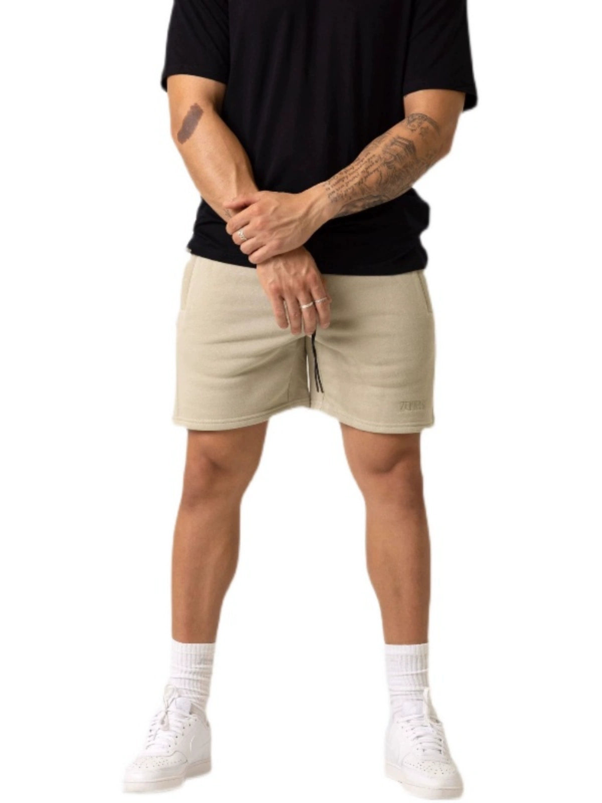 Summer American Fitness Training Shorts Men's Breathable Terry Casual Sports Short-Length Pants below the Knee Outdoor All-Matching Tide
