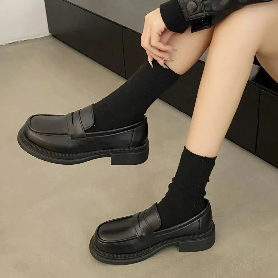 New Japanese Style College Student Shoes Cosplay Lolita Shoes for Women/Girl Fashion Black/Coffee Uniform Platform Shoes 2023 | Sorpresa