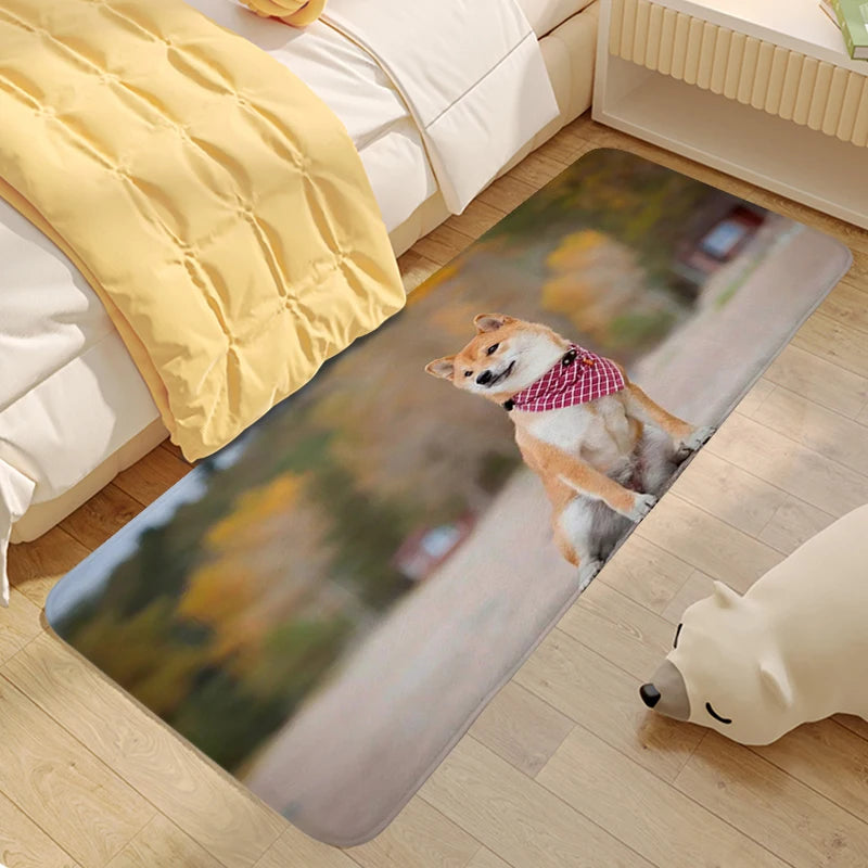 Shiba Inu Dog Living Room Rug House Interior Entrance Mat Room Decorating Items Hallway Kitchen Bathroom Floor Carpet Anti Slip | Sorpresa