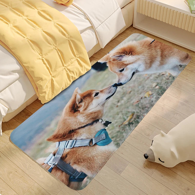 Shiba Inu Dog Living Room Rug House Interior Entrance Mat Room Decorating Items Hallway Kitchen Bathroom Floor Carpet Anti Slip | Sorpresa