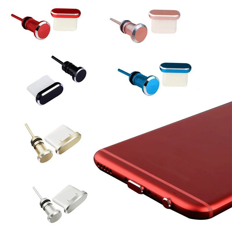2PCS Type C Phone Charging Port 3.5mm Earphone Jack Sim Card USB C Dust Plug For Samsung S10 S9 S8 Huawei P10 P20 P30 Pro | Sorpresa