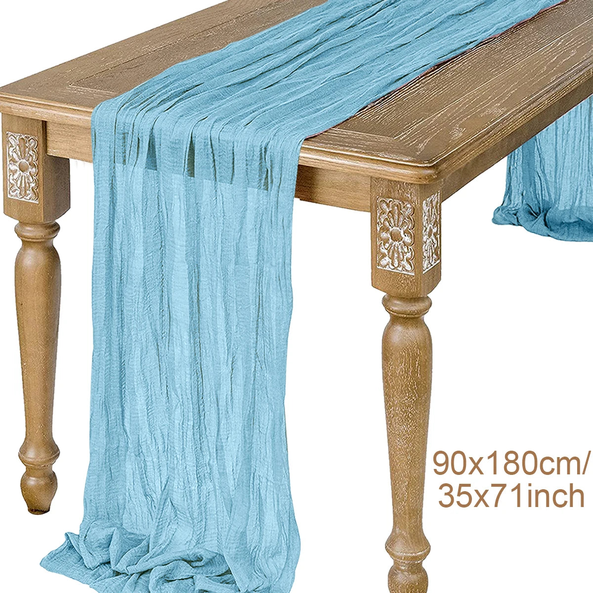 Semi-Sheer Gauze Table Runner Sage Cheesecloth Table Setting Dining Vintage Wedding Decoration Banquets Arches Retro Boho Decor | Sorpresa