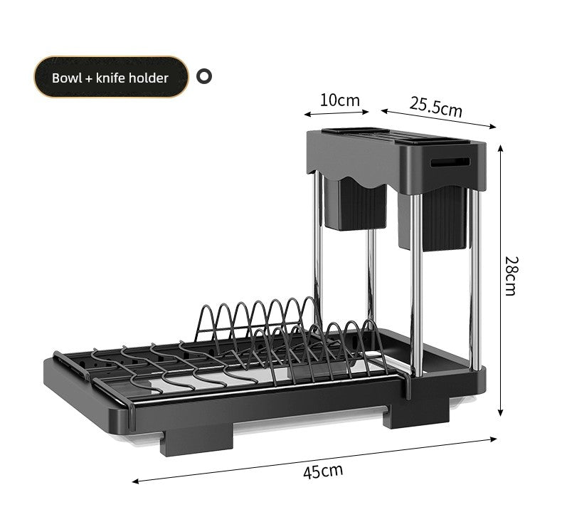 Kitchen Lid Rack Table Top Household Kitchen Multi-Functional Storage Rack Bowl Dish Knife Chopstick and Spoon Pot Cover Integrated Storage Rack
