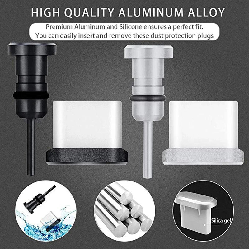 2PCS Type C Phone Charging Port 3.5mm Earphone Jack Sim Card USB C Dust Plug For Samsung S10 S9 S8 Huawei P10 P20 P30 Pro | Sorpresa