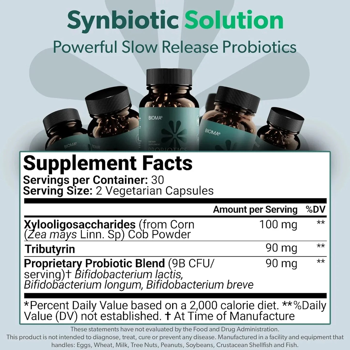 Probiotic, Prebiotic & Postbiotic Supplement for Digestive Balance - Digestion Support Supplement - Vegan, Gluten-Free