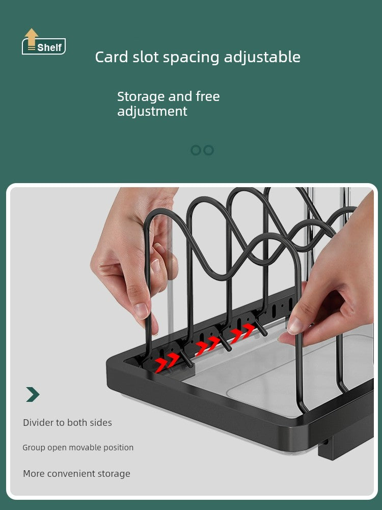 Kitchen Lid Rack Table Top Household Kitchen Multi-Functional Storage Rack Bowl Dish Knife Chopstick and Spoon Pot Cover Integrated Storage Rack