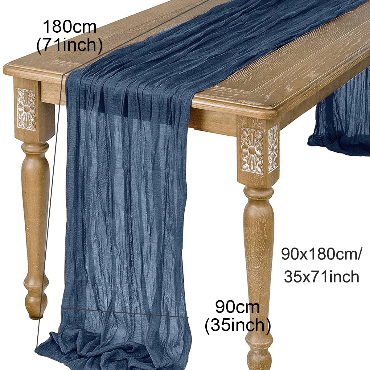 Semi-Sheer Gauze Table Runner Sage Cheesecloth Table Setting Dining Vintage Wedding Decoration Banquets Arches Retro Boho Decor | Sorpresa