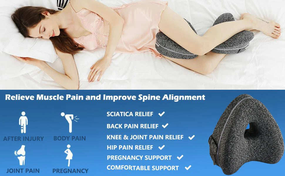 Body Memory Cotton Leg Pillow Home Foam Ergonomic Side Sleeping Pillows Back Hip Joint for Pain Relief Thigh Leg Pad Cushion