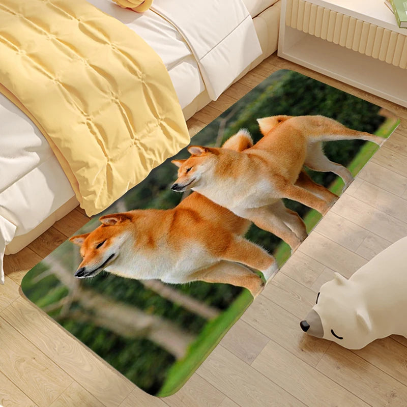 Shiba Inu Dog Living Room Rug House Interior Entrance Mat Room Decorating Items Hallway Kitchen Bathroom Floor Carpet Anti Slip | Sorpresa