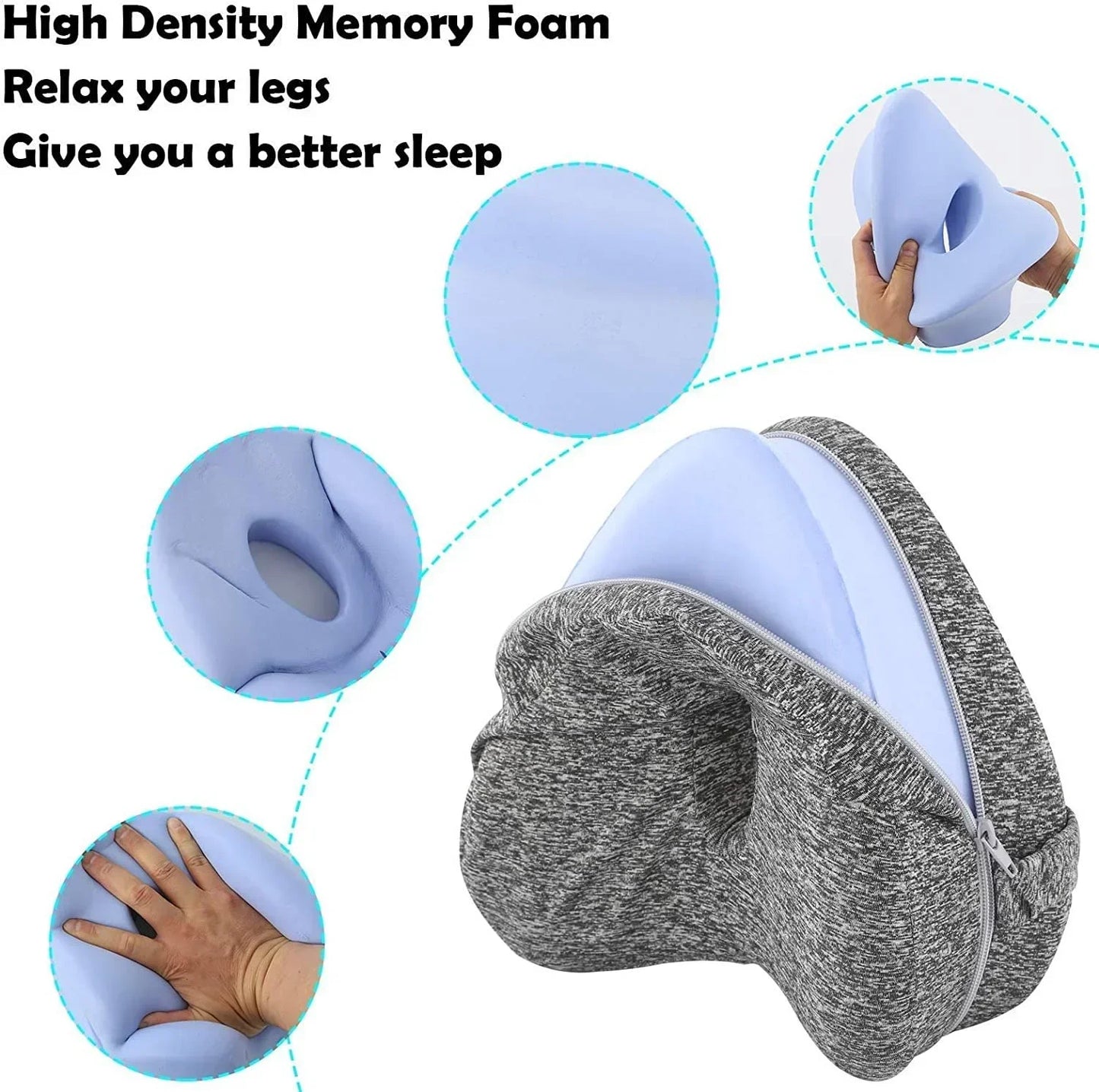 Memory Cotton Leg Pillow Sleeping Orthopedic Sciatica Back Hip Joint For Pain Relief Thigh Leg Pad Cushion Home Foam Pillow