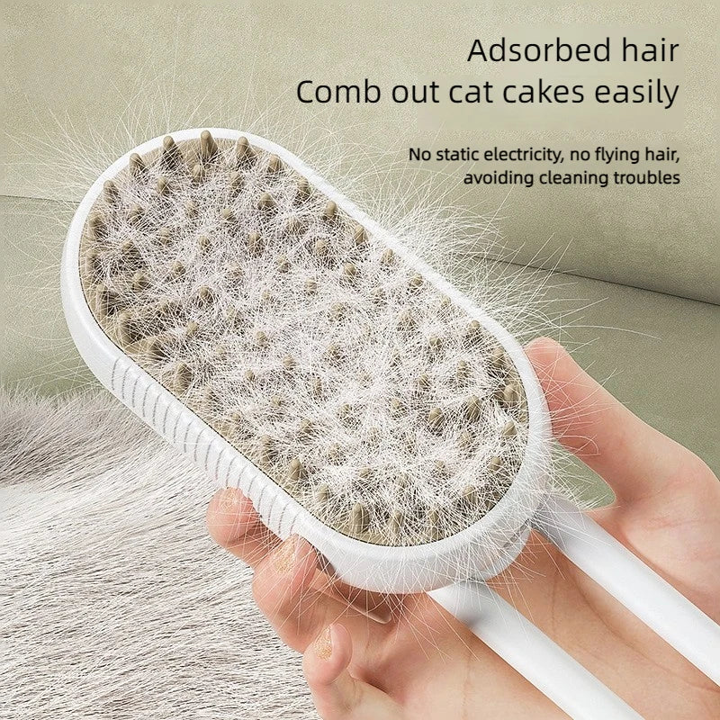 Pet Steam Brush Cat Dog Cleaning Steamy Spray Massage Beauty Comb 3 In 1 Hair Removal Grooming Supplies Pets Accessories | Sorpresa