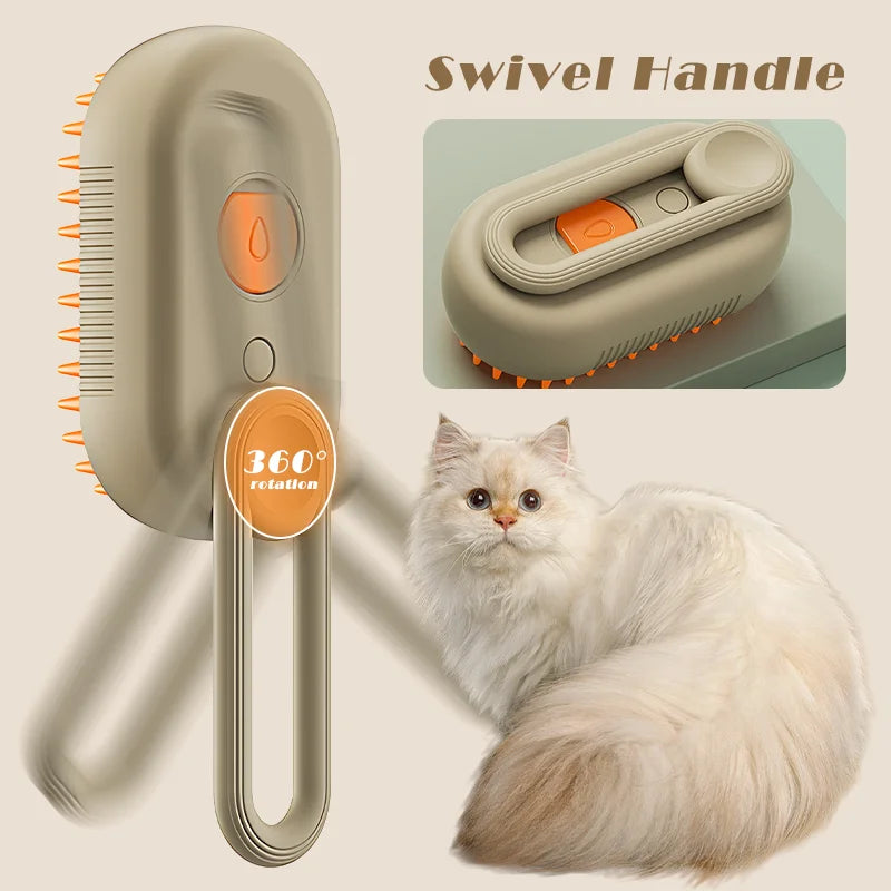 Pet Steam Brush Cat Dog Cleaning Steamy Spray Massage Beauty Comb 3 In 1 Hair Removal Grooming Supplies Pets Accessories | Sorpresa