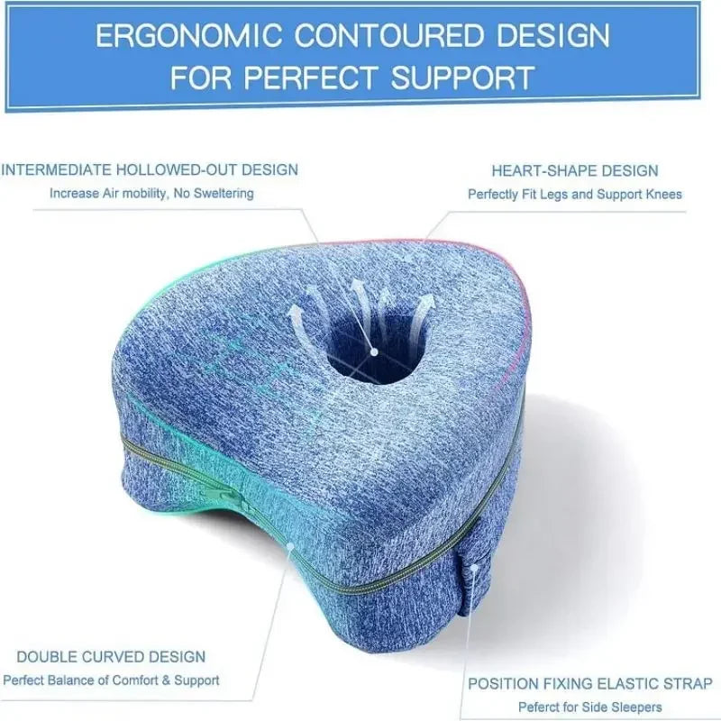Memory Cotton Leg Pillow Sleeping Orthopedic Sciatica Back Hip Joint For Pain Relief Thigh Leg Pad Cushion Home Foam Pillow