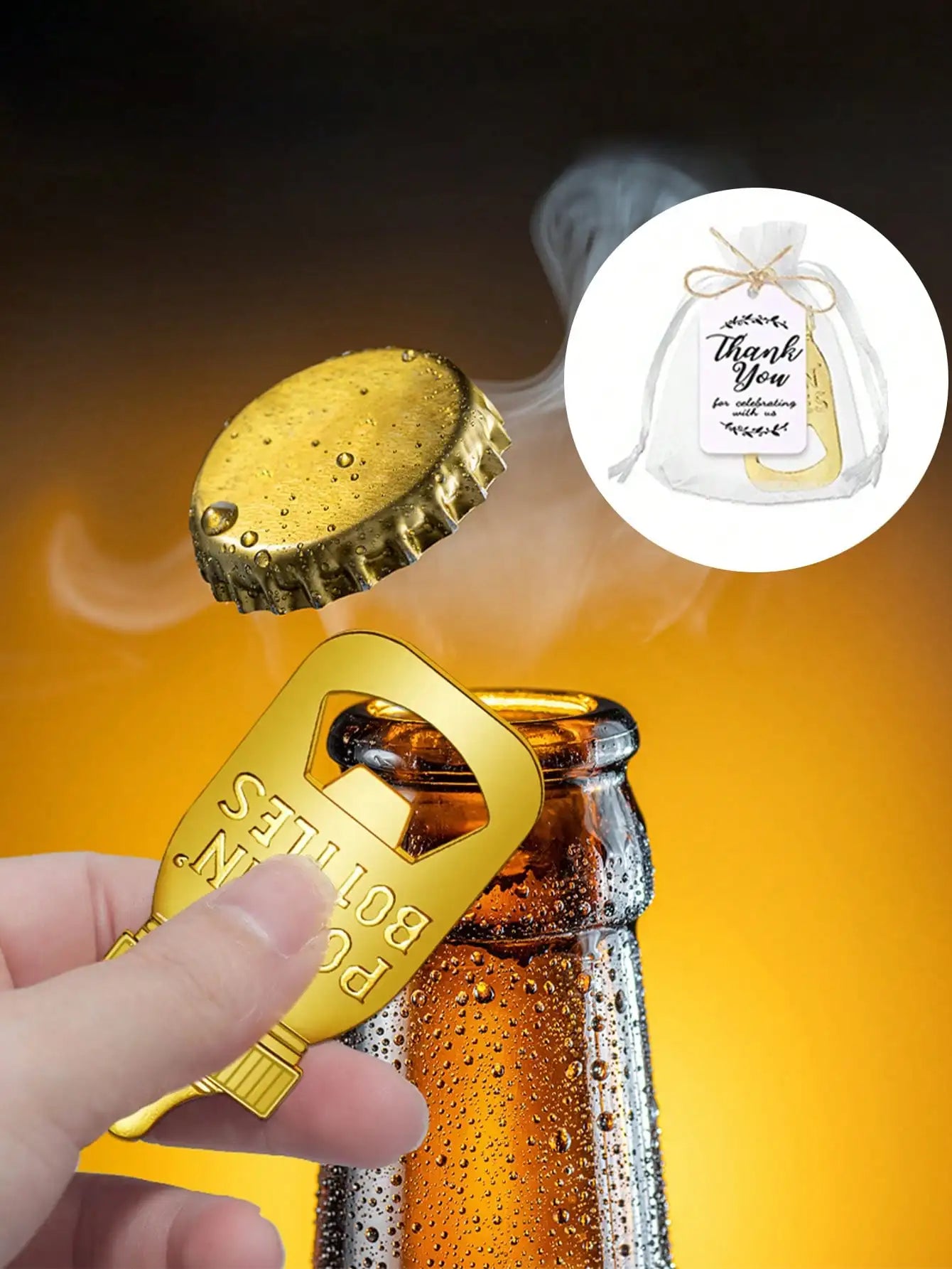 10pcs Metal Baby Bottle Openers With Organza Bags Thank You Labels Baby Shower Theme Party Return Favors Souvenir For Guests | Sorpresa