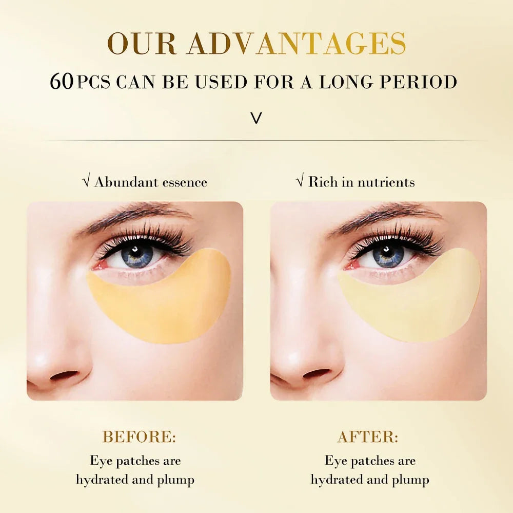 Skincare Products 24K Gold Hyaluronic Acid Eye Mask Remove Dark Eye Circles Collagen Eye Patches Korean Face Care Product | Sorpresa