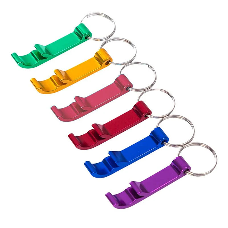 100Pcs Beer Opener Black Keychain Metal Bottle Opener Key Ring Chain Aluminum Pocket Bar Soda Beverage Beer Bottle Openers | Sorpresa