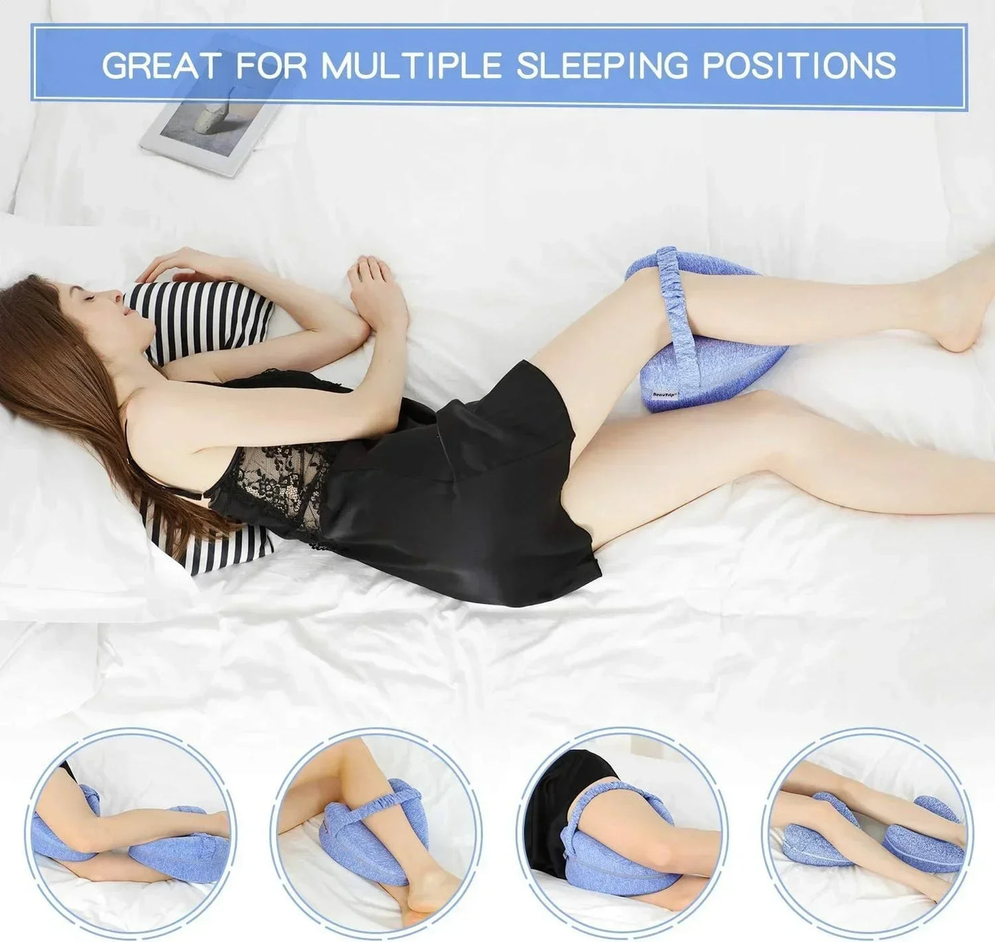 Memory Cotton Leg Pillow Sleeping Orthopedic Sciatica Back Hip Joint For Pain Relief Thigh Leg Pad Cushion Home Foam Pillow