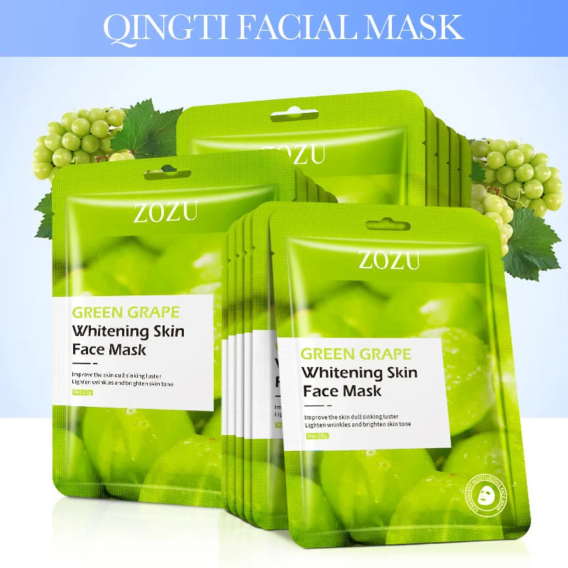 30Pcs Face Mask Sets Fresh Fruit Face Care Sheet Masks Hydrating Anti-aging Oil Control Acne Treatment Facial Mask Skin Care Set | Sorpresa