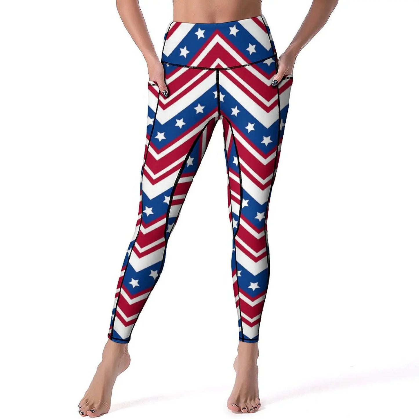 USA Flag Yoga Pants American Stars and Stripes Leggings Sexy Push Up Fashion Yoga Sport Legging Stretchy Design Work Out Leggins | Sorpresa