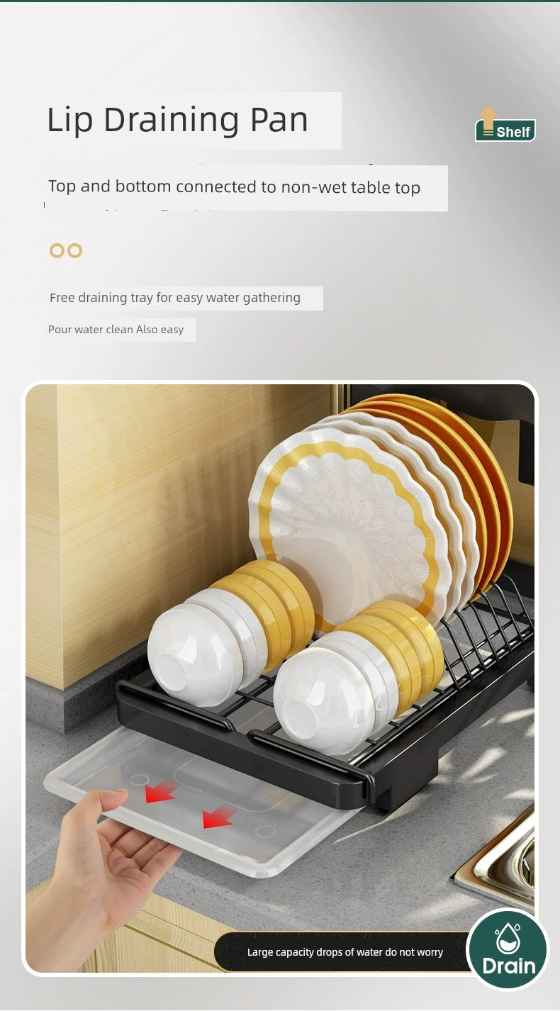 Kitchen Lid Rack Table Top Household Kitchen Multi-Functional Storage Rack Bowl Dish Knife Chopstick and Spoon Pot Cover Integrated Storage Rack