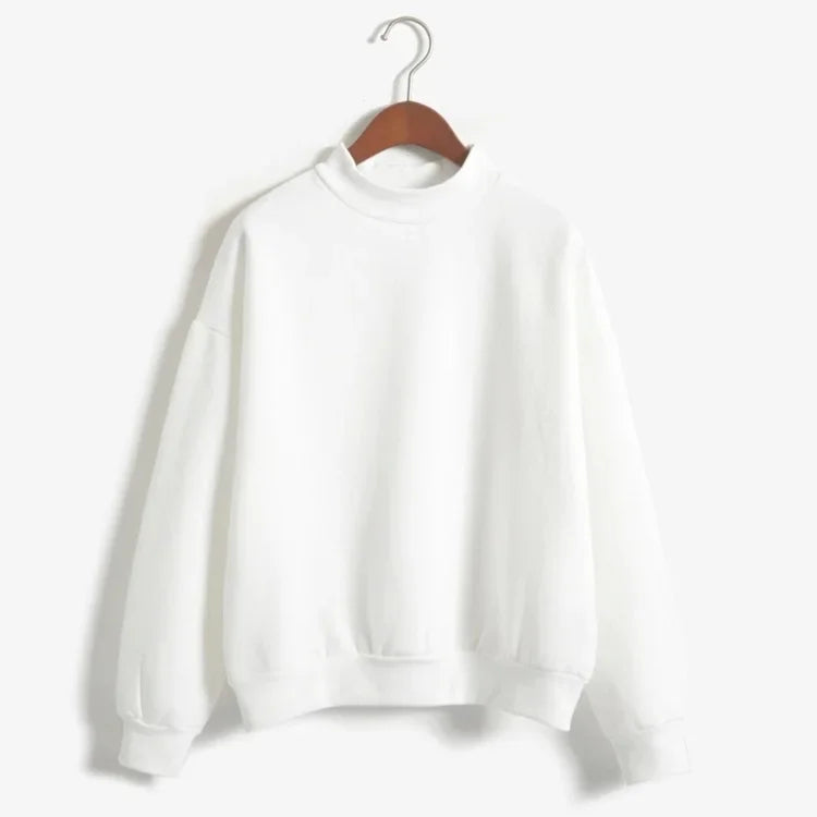 Woman Sweatshirts 2024 Sweet Korean O-neck Knitted Pullovers Thick Autumn Winter Candy Color Loose Hoodies Solid Womens Clothing | Sorpresa