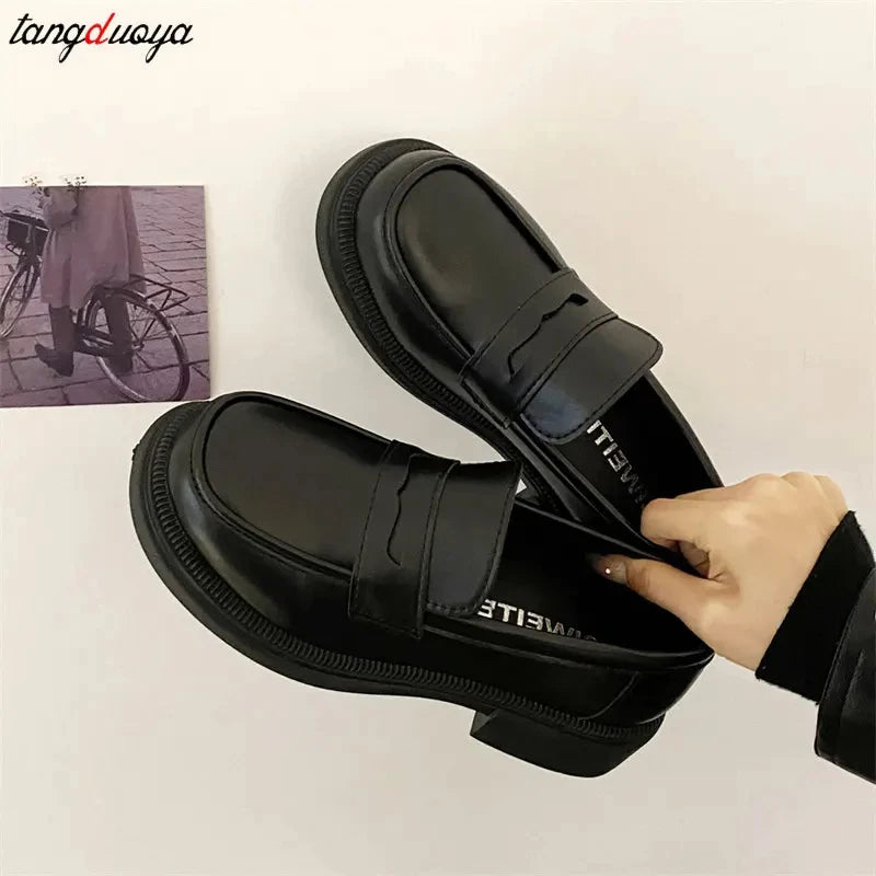New Japanese Style College Student Shoes Cosplay Lolita Shoes for Women/Girl Fashion Black/Coffee Uniform Platform Shoes 2023 | Sorpresa