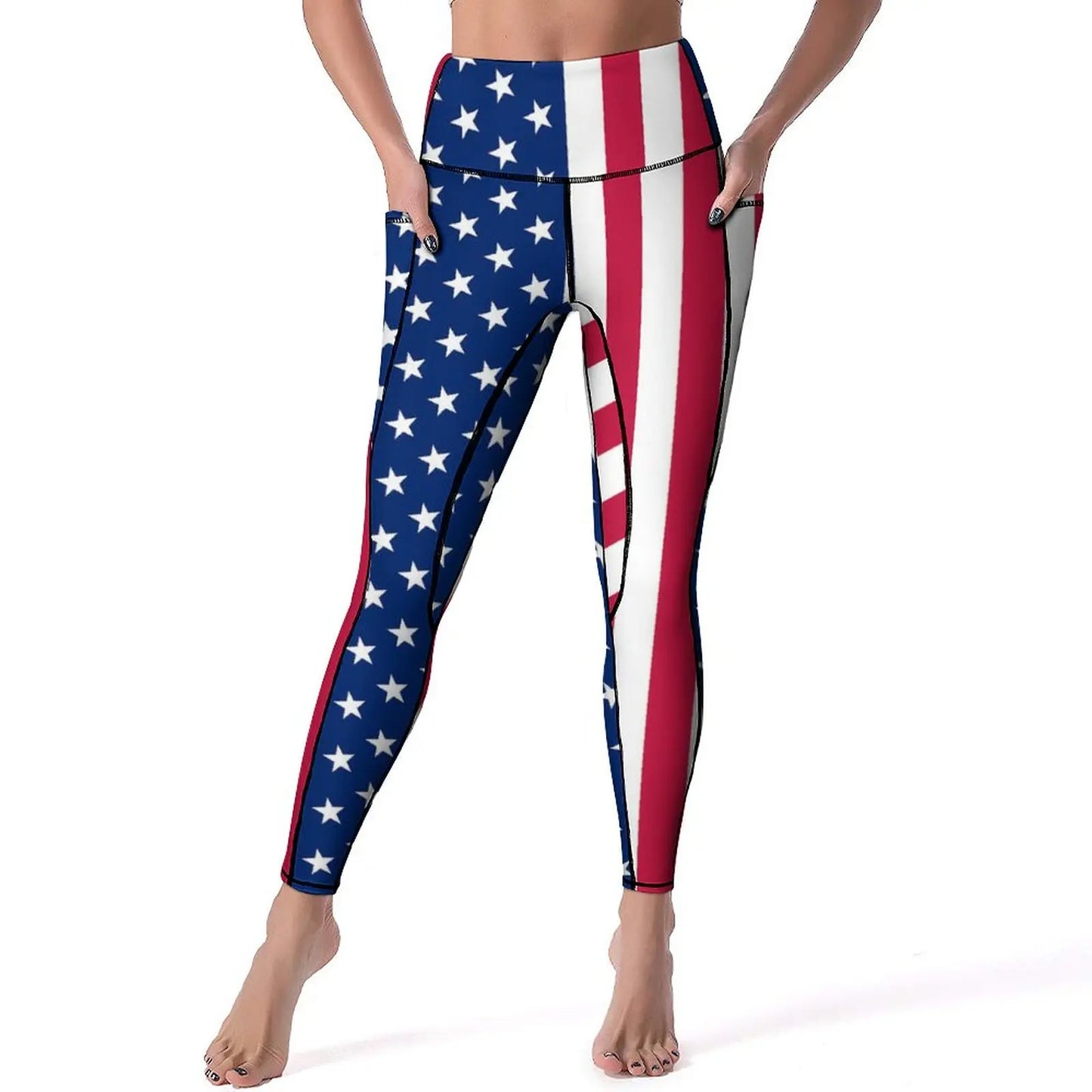 USA Flag Yoga Pants American Stars and Stripes Leggings Sexy Push Up Fashion Yoga Sport Legging Stretchy Design Work Out Leggins | Sorpresa