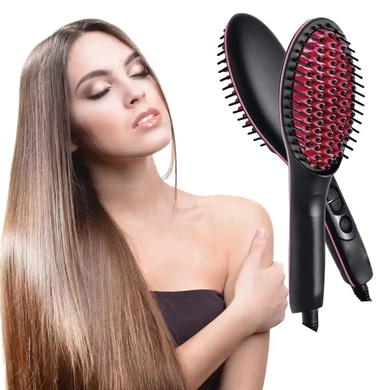 Handy Professional Electric Ceramic Adjustable Temperature Display Hot Combs Straightener Styling Hair Massage Brush | Sorpresa