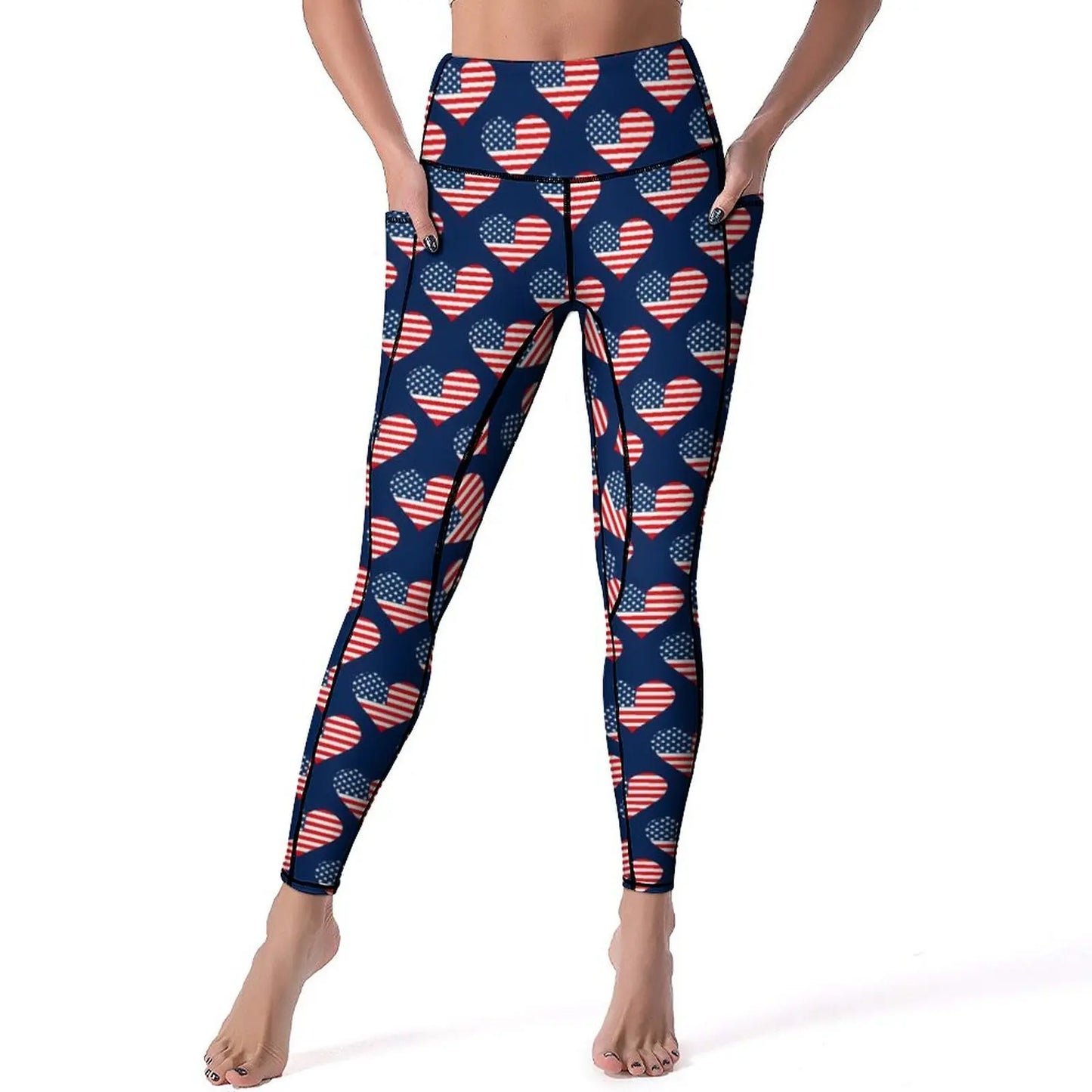 USA Flag Yoga Pants American Stars and Stripes Leggings Sexy Push Up Fashion Yoga Sport Legging Stretchy Design Work Out Leggins | Sorpresa