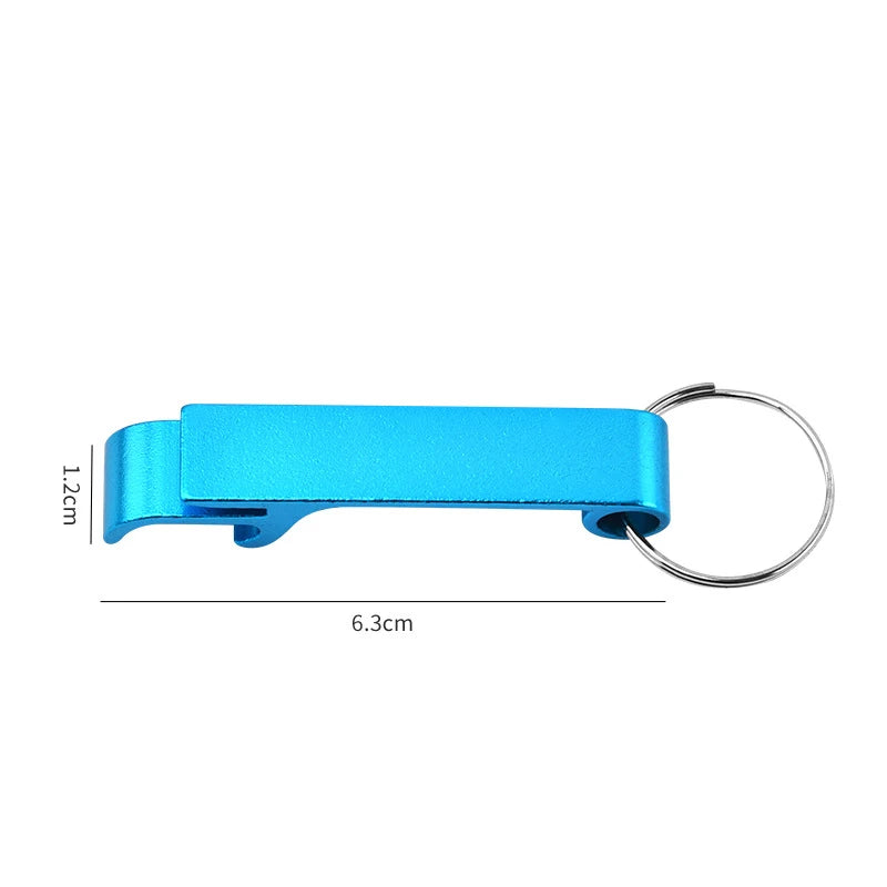 100Pcs Beer Opener Black Keychain Metal Bottle Opener Key Ring Chain Aluminum Pocket Bar Soda Beverage Beer Bottle Openers | Sorpresa