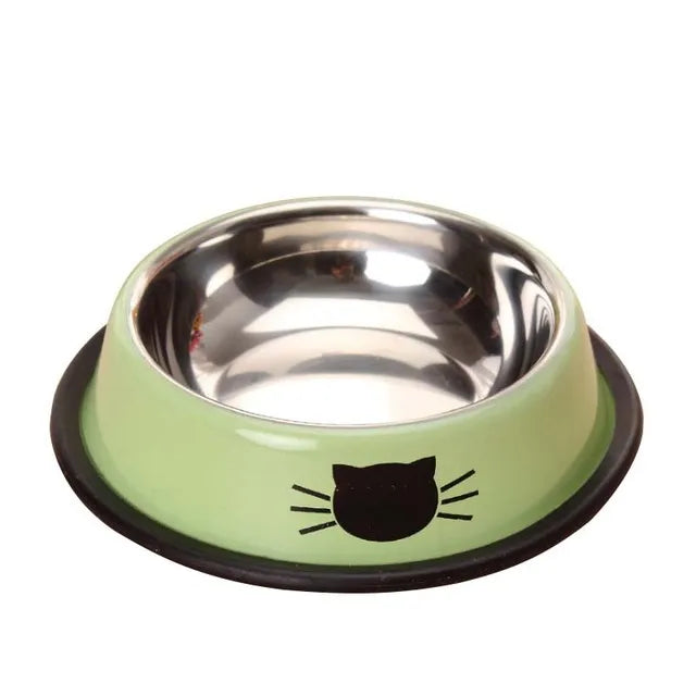 Cat Food Bowl Stainless Steel Kitten Cat Feeder Water Bowl With Non-Slip Rubber Base Small Pet Bowl Cat Accessories Pet Supplies | Sorpresa