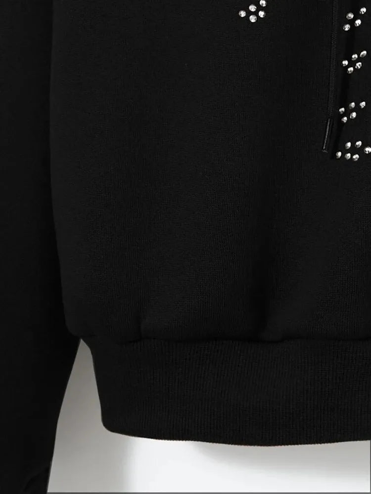 BIG PROMOTION Europe Y2k rhinestone skeleton pattern zipper thermal hoodie electronic traf sweatshirt Stitch for men and women | Sorpresa