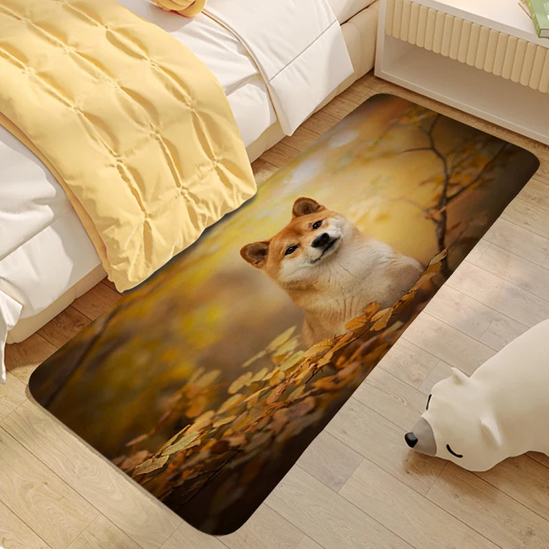 Shiba Inu Dog Living Room Rug House Interior Entrance Mat Room Decorating Items Hallway Kitchen Bathroom Floor Carpet Anti Slip | Sorpresa