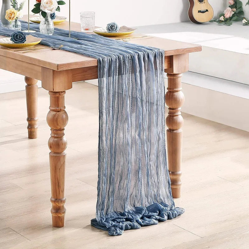 Beige Table Runner Gauze Cheesecloth Rustic Sheer Boho Wedding Decoration Tablecloth Baby Shower Christmas Birthday Party Decors | Sorpresa