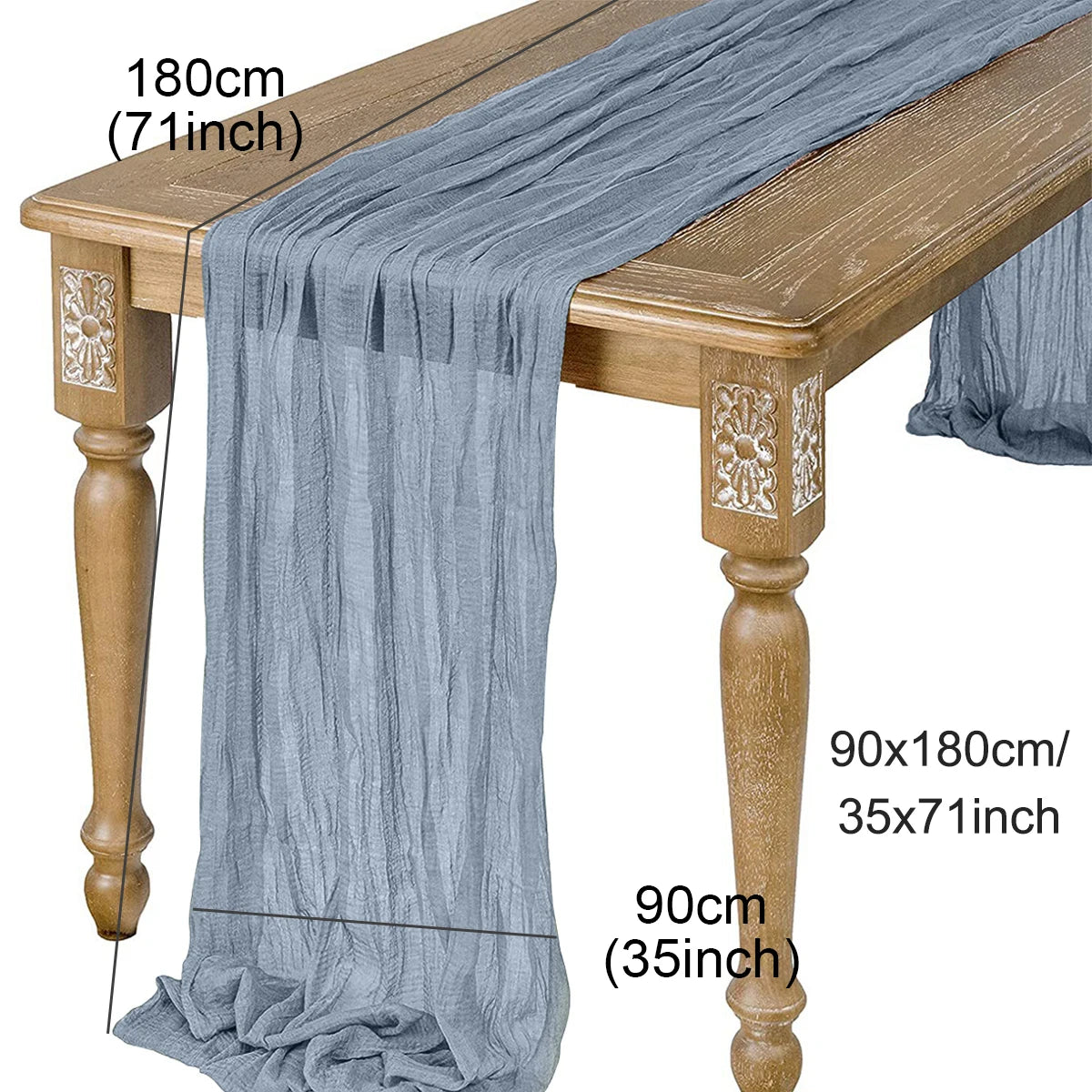 Semi-Sheer Gauze Table Runner Sage Cheesecloth Table Setting Dining Vintage Wedding Decoration Banquets Arches Retro Boho Decor | Sorpresa