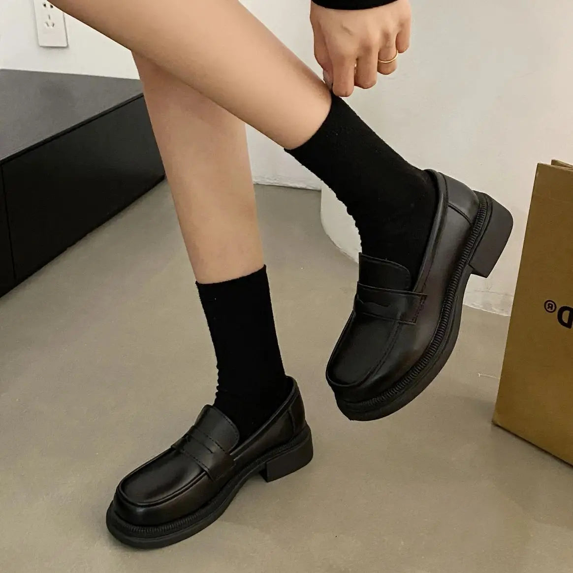 New Japanese Style College Student Shoes Cosplay Lolita Shoes for Women/Girl Fashion Black/Coffee Uniform Platform Shoes 2023 | Sorpresa