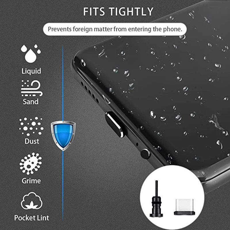 2PCS Type C Phone Charging Port 3.5mm Earphone Jack Sim Card USB C Dust Plug For Samsung S10 S9 S8 Huawei P10 P20 P30 Pro | Sorpresa