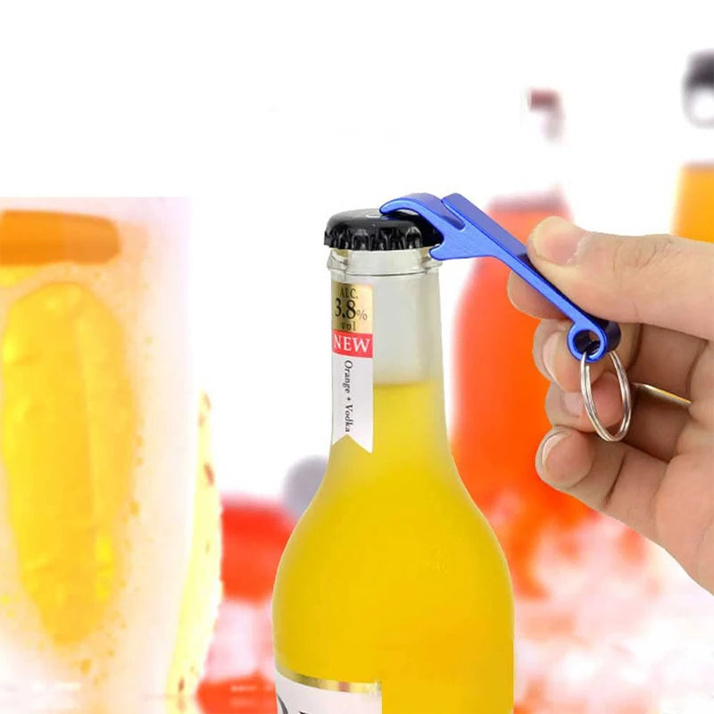 100Pcs Beer Opener Black Keychain Metal Bottle Opener Key Ring Chain Aluminum Pocket Bar Soda Beverage Beer Bottle Openers | Sorpresa