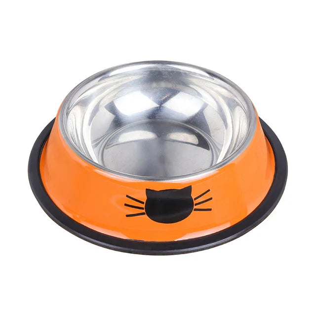 Cat Food Bowl Stainless Steel Kitten Cat Feeder Water Bowl With Non-Slip Rubber Base Small Pet Bowl Cat Accessories Pet Supplies | Sorpresa