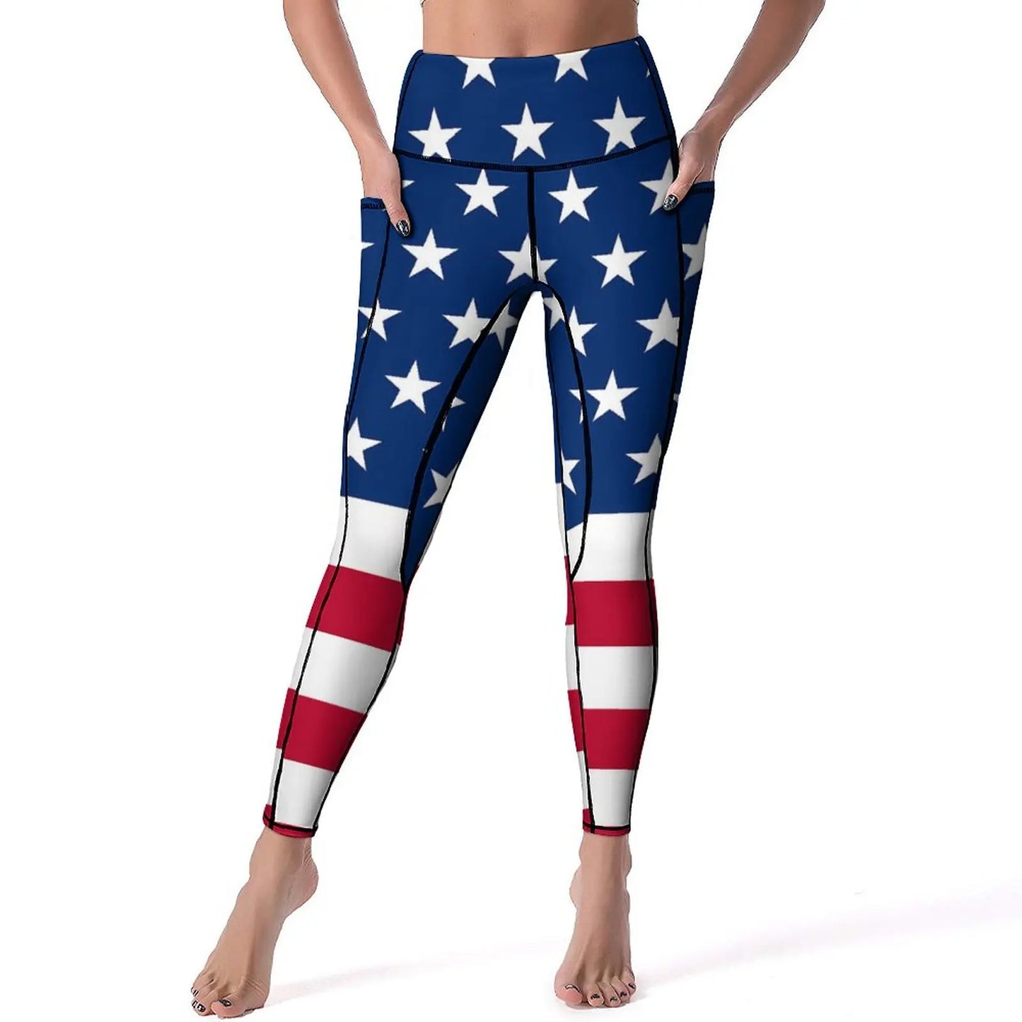 USA Flag Yoga Pants American Stars and Stripes Leggings Sexy Push Up Fashion Yoga Sport Legging Stretchy Design Work Out Leggins | Sorpresa